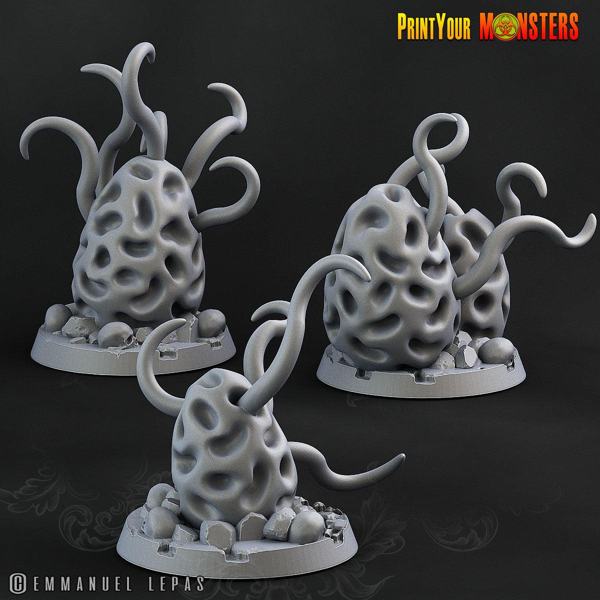 3D Printed Print Your Monster Mushroom Tentacles The Lost Mushrooms 28mm - 32mm D&D Wargaming - 3D Printing Boss 