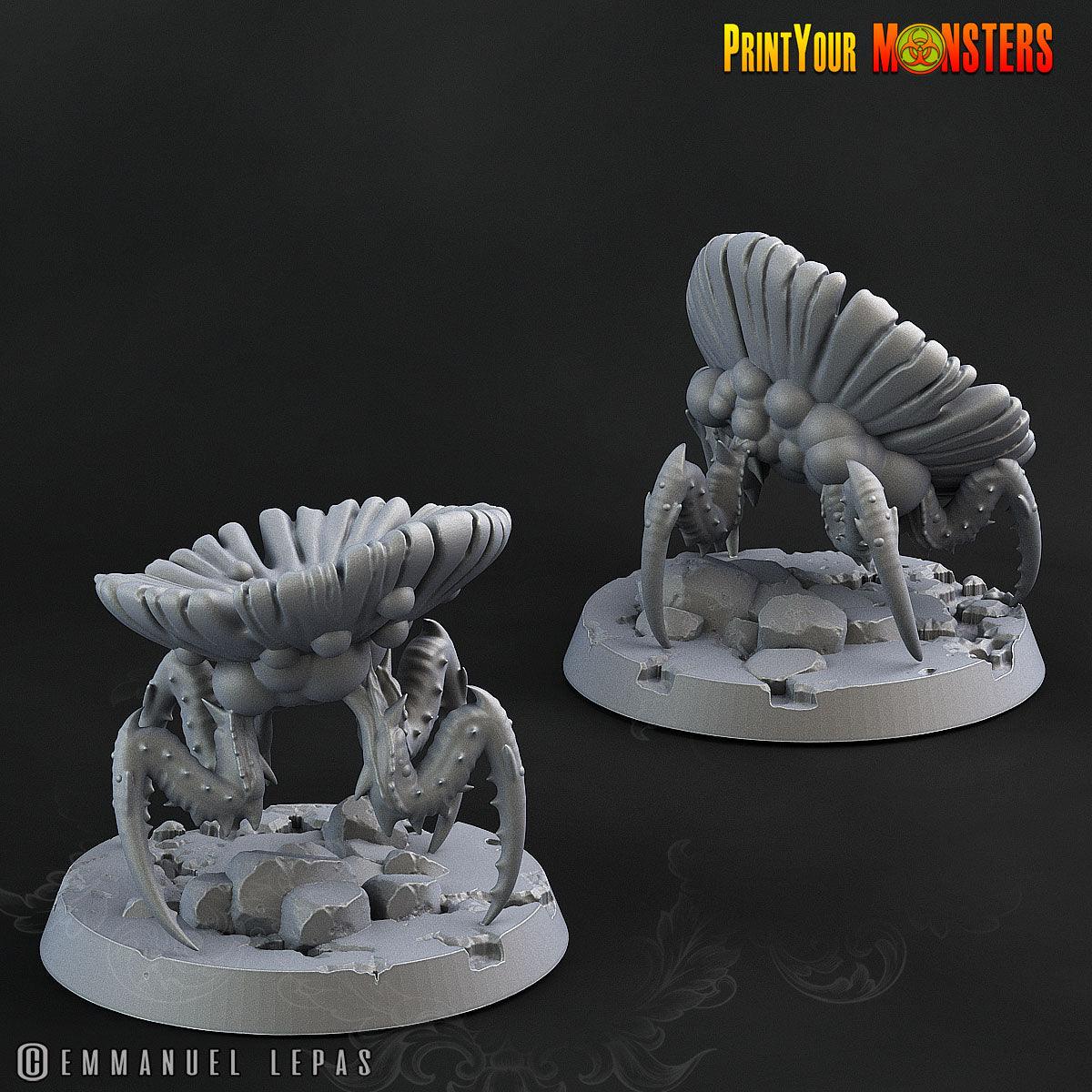 3D Printed Print Your Monster Small Spider Mushrooms The Lost Mushrooms 28mm - 32mm D&D Wargaming - 3D Printing Boss 