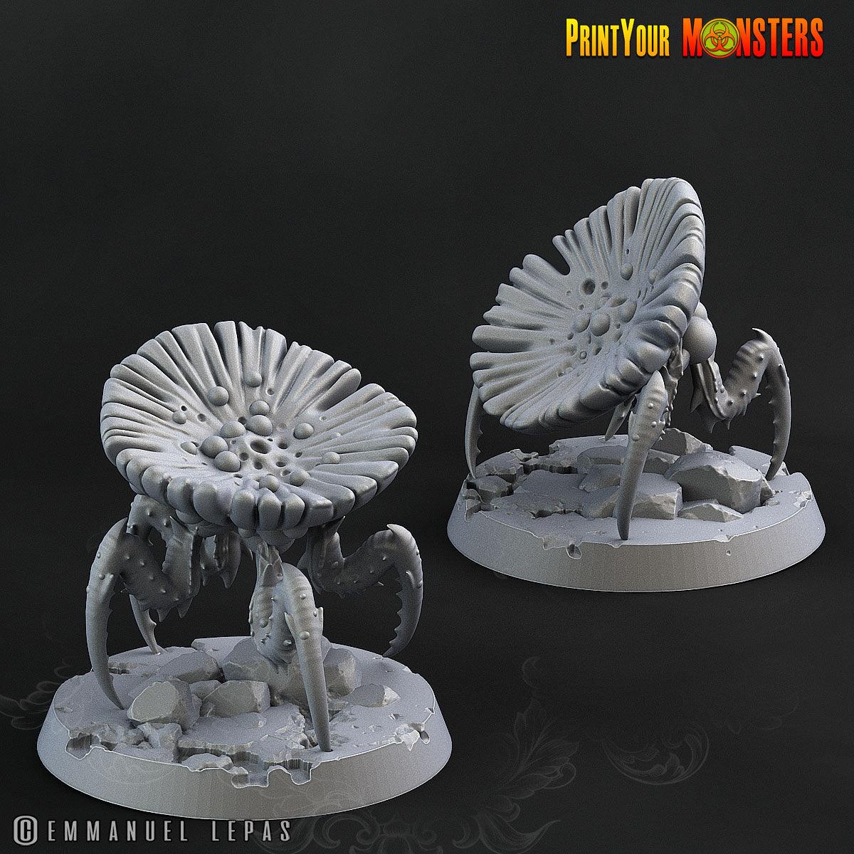 3D Printed Print Your Monster Small Spider Mushrooms The Lost Mushrooms 28mm - 32mm D&D Wargaming - 3D Printing Boss 