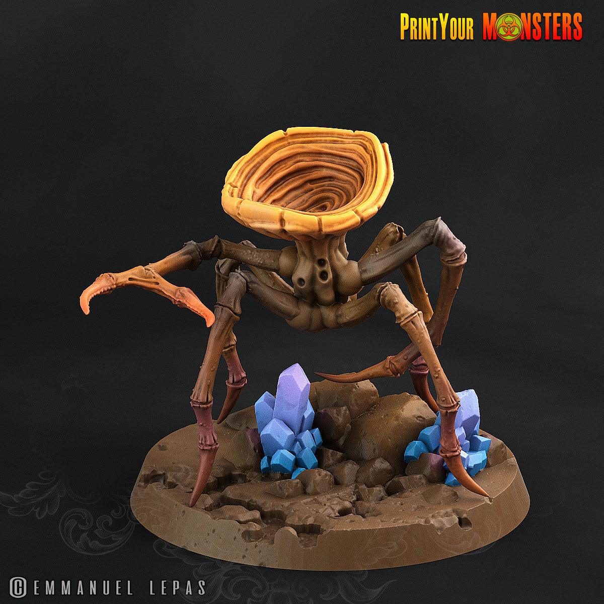 3D Printed Print Your Monster Spider Mushrooms The Lost Mushrooms 28mm - 32mm D&D Wargaming - 3D Printing Boss 