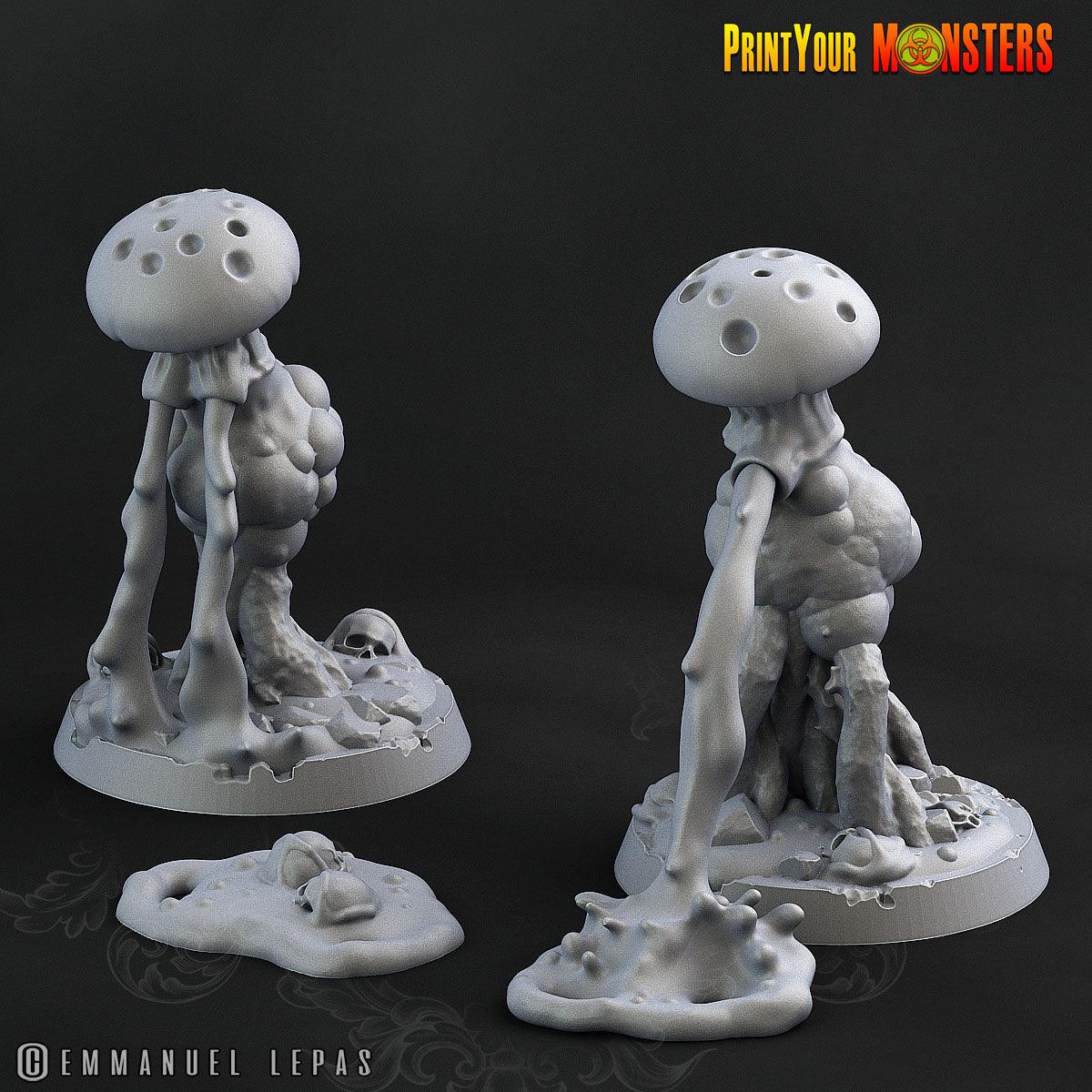 3D Printed Print Your Monster Toxic Mushrooms The Lost Mushrooms 28mm - 32mm D&D Wargaming - 3D Printing Boss 