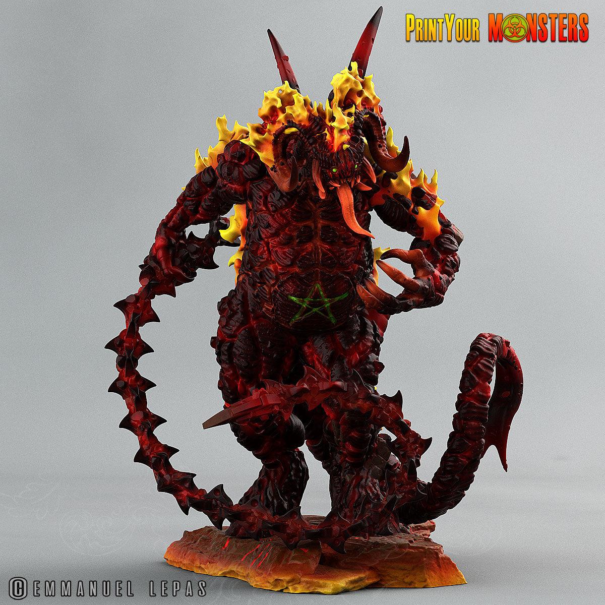 3D Printed Print Your Monsters Balgorn Devil Depths Of Choas Confronting The Abyss 28mm - 32mm D&D Wargaming - 3D Printing Boss 