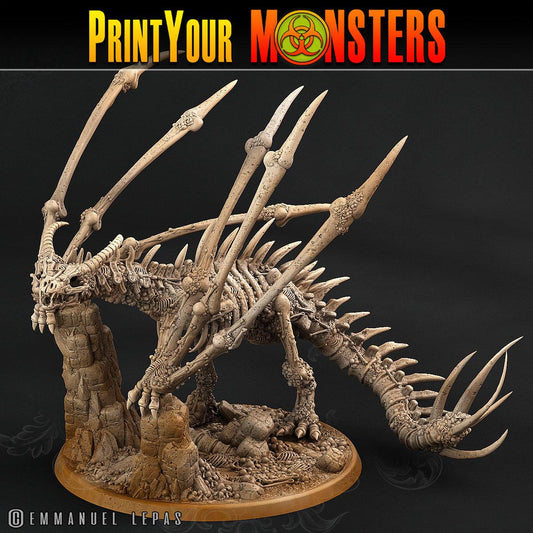 3D Printed Print Your Monsters Bones Dragon Land of Bones Set 28mm - 32mm D&D Wargaming - 3D Printing Boss 