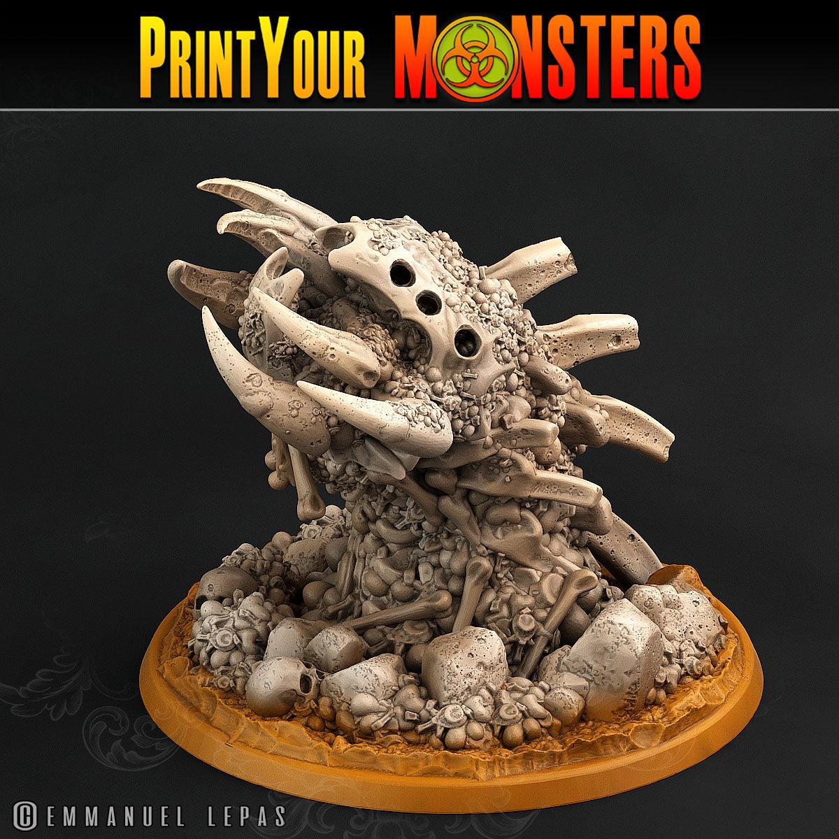 3D Printed Print Your Monsters Bones Worms Land of Bones Set 28mm - 32mm D&D Wargaming - 3D Printing Boss 