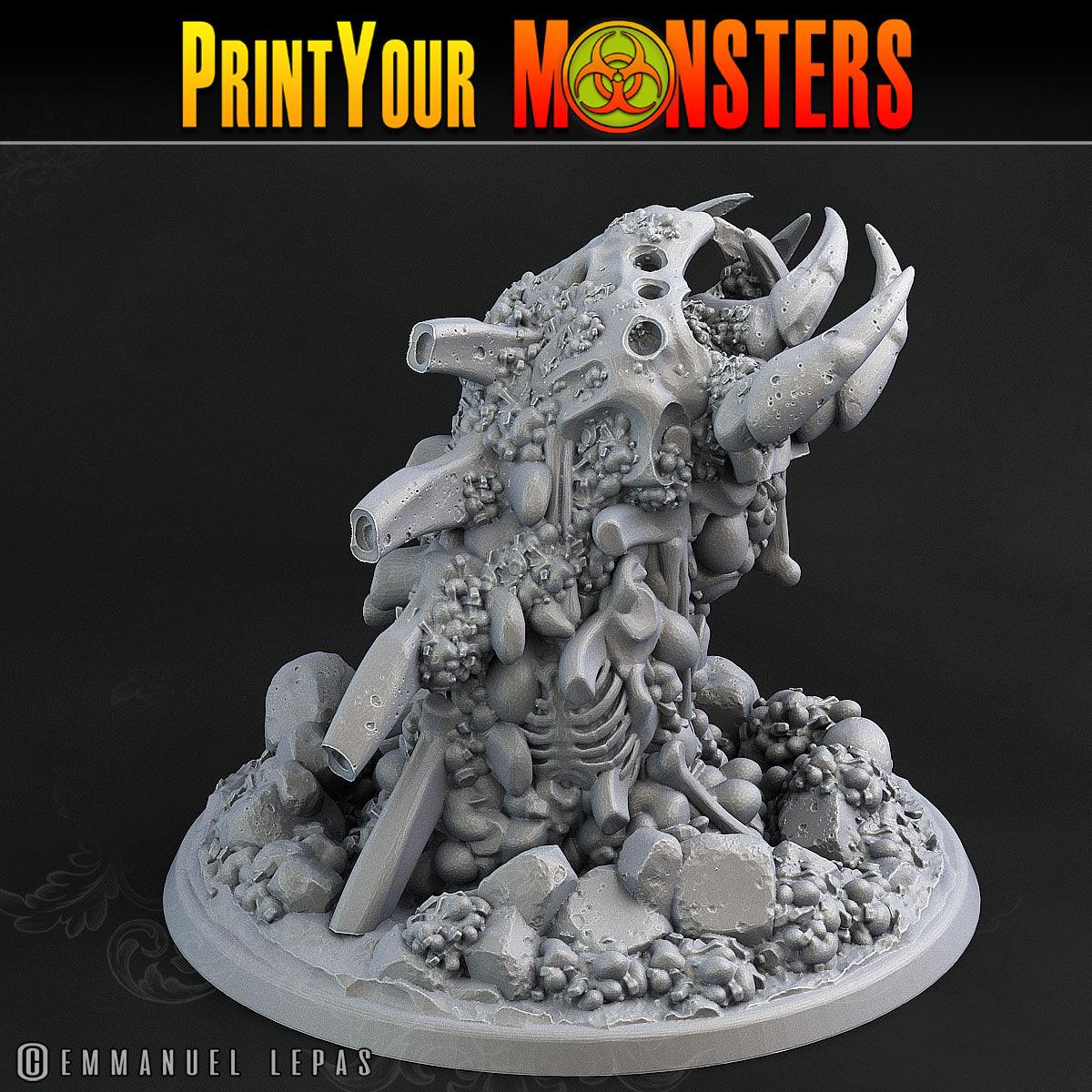 3D Printed Print Your Monsters Bones Worms Land of Bones Set 28mm - 32mm D&D Wargaming - 3D Printing Boss 
