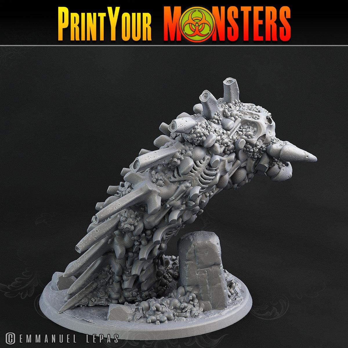 3D Printed Print Your Monsters Bones Worms Land of Bones Set 28mm - 32mm D&D Wargaming - 3D Printing Boss 
