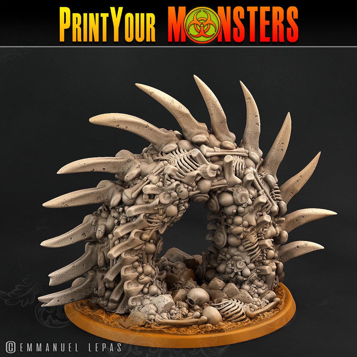 3D Printed Print Your Monsters Bones Worms Land of Bones Set 28mm - 32mm D&D Wargaming - 3D Printing Boss 