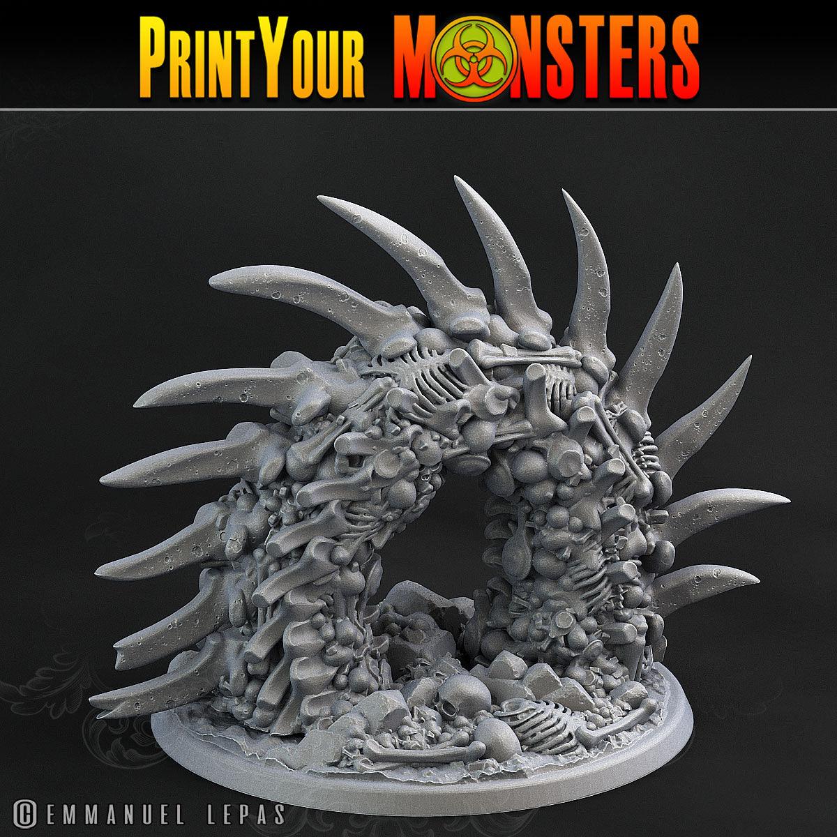 3D Printed Print Your Monsters Bones Worms Land of Bones Set 28mm - 32mm D&D Wargaming - 3D Printing Boss 