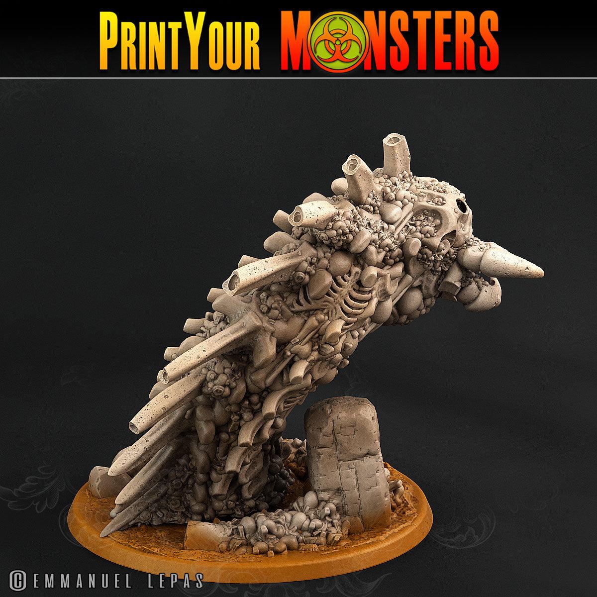 3D Printed Print Your Monsters Bones Worms Land of Bones Set 28mm - 32mm D&D Wargaming - 3D Printing Boss 