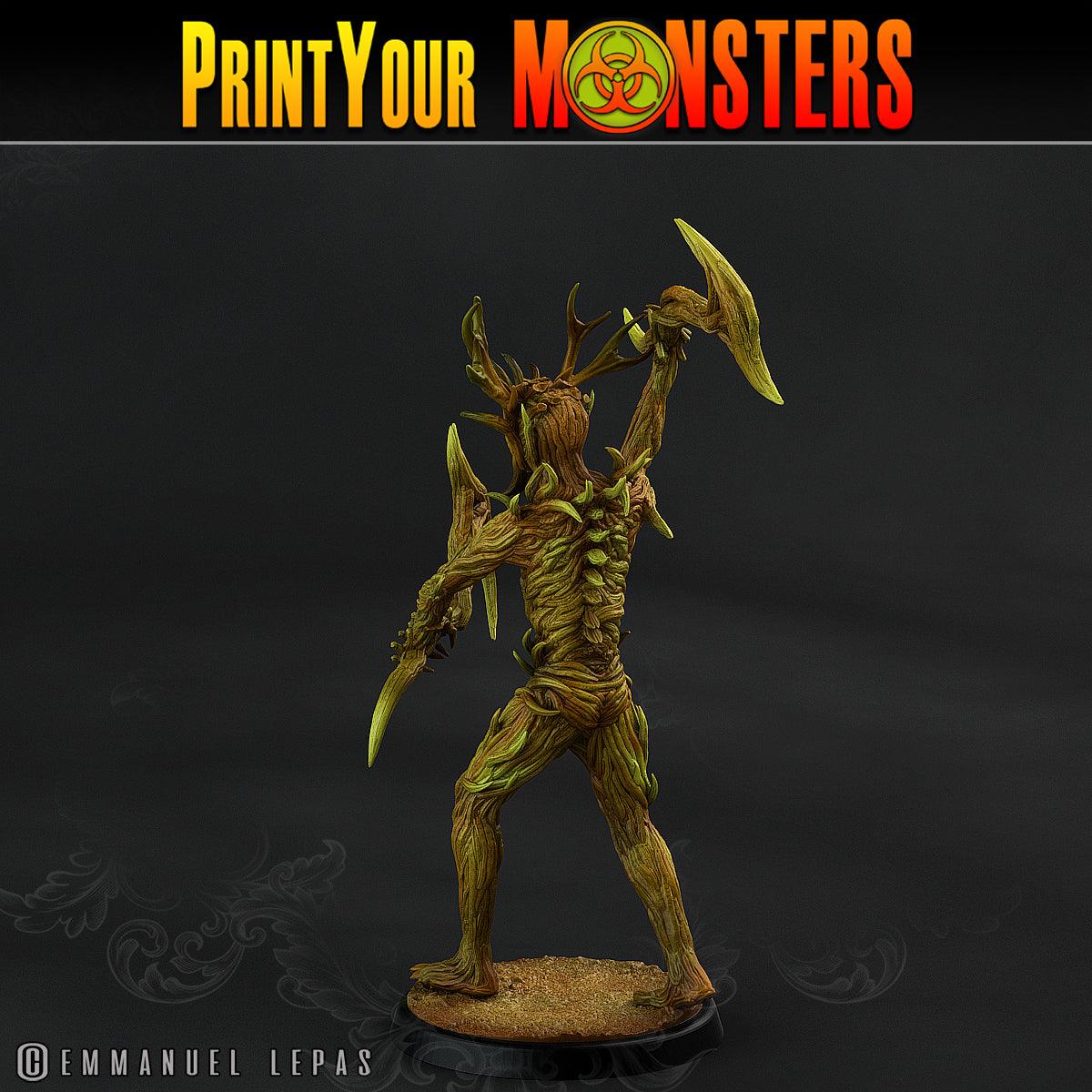 3D Printed Print Your Monsters Dark Tree Men The Shadowcreep Wood Set 28mm - 32mm D&D Wargaming - 3D Printing Boss 