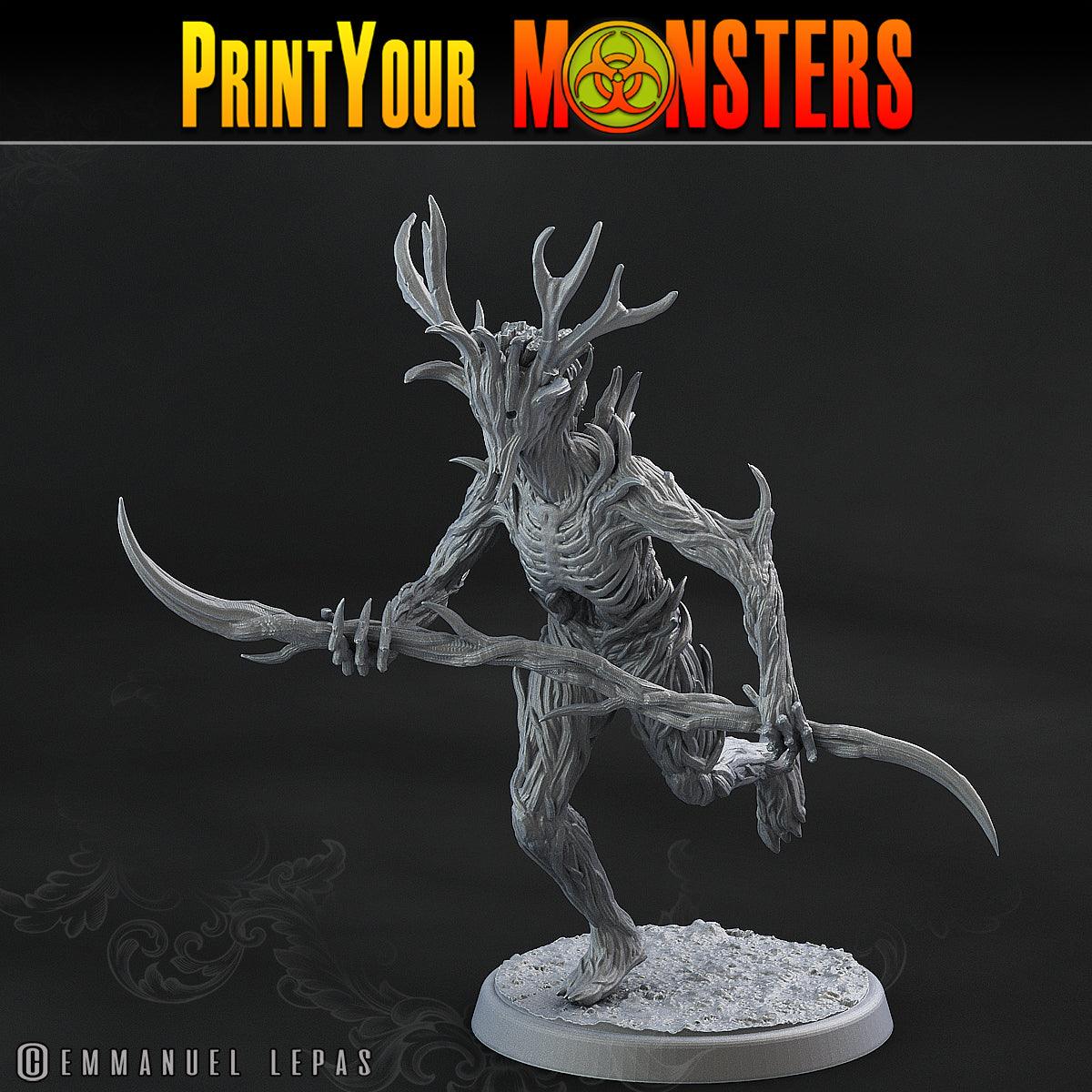 3D Printed Print Your Monsters Dark Tree Men The Shadowcreep Wood Set 28mm - 32mm D&D Wargaming - 3D Printing Boss 