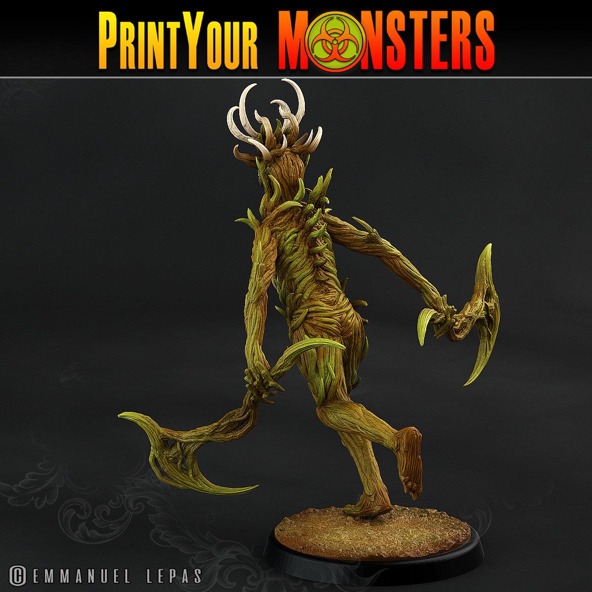 3D Printed Print Your Monsters Dark Tree Men The Shadowcreep Wood Set 28mm - 32mm D&D Wargaming - 3D Printing Boss 