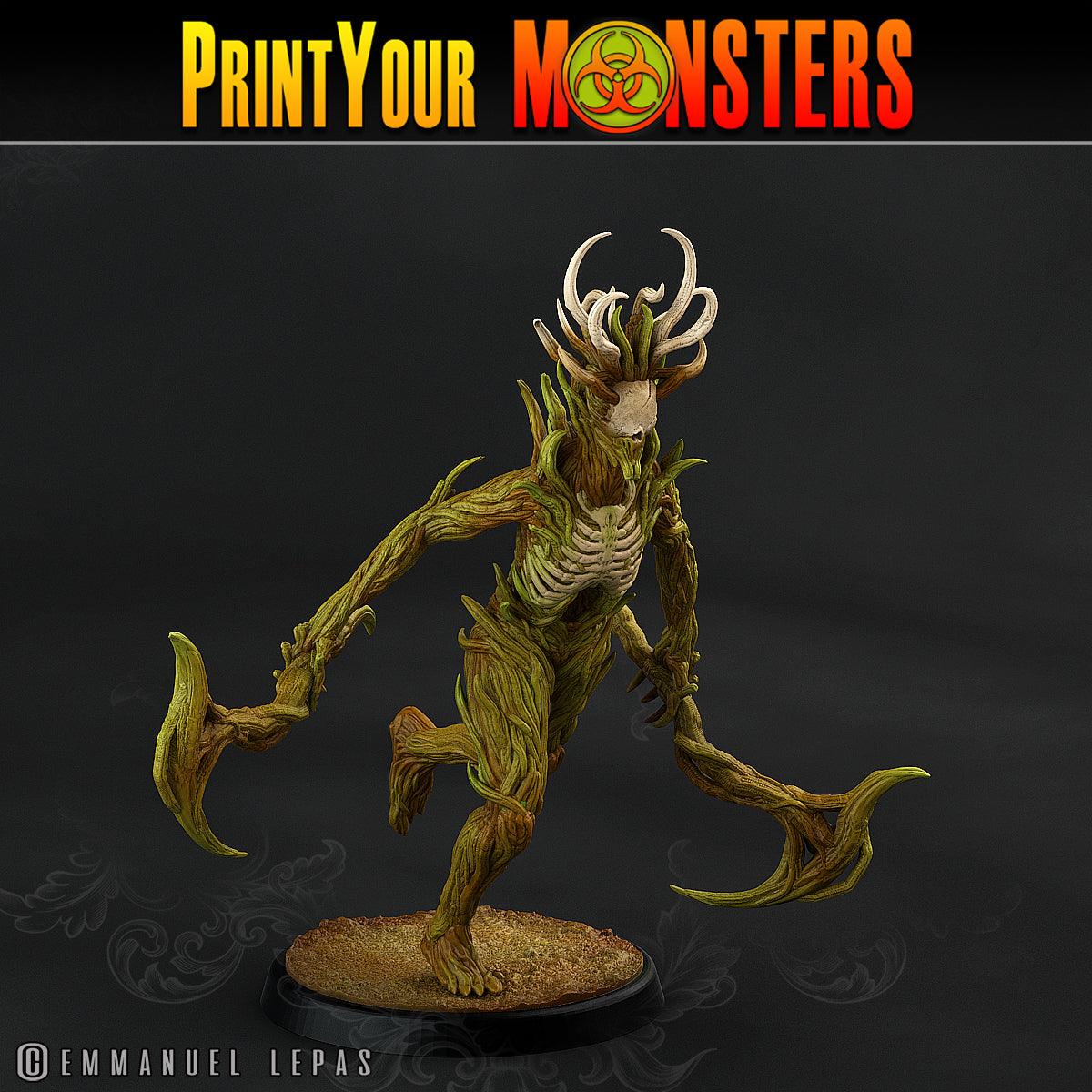 3D Printed Print Your Monsters Dark Tree Men The Shadowcreep Wood Set 28mm - 32mm D&D Wargaming - 3D Printing Boss 