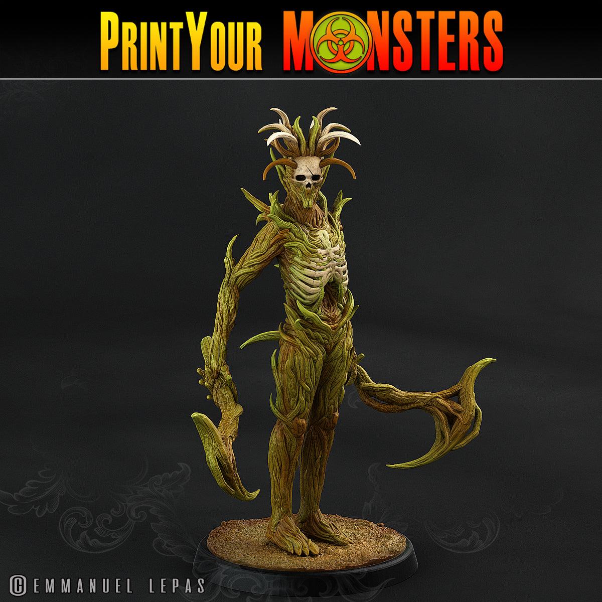 3D Printed Print Your Monsters Dark Tree Men The Shadowcreep Wood Set 28mm - 32mm D&D Wargaming - 3D Printing Boss 