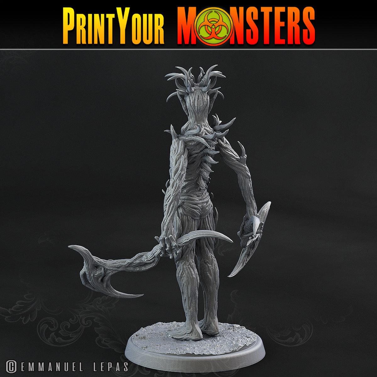 3D Printed Print Your Monsters Dark Tree Men The Shadowcreep Wood Set 28mm - 32mm D&D Wargaming - 3D Printing Boss 