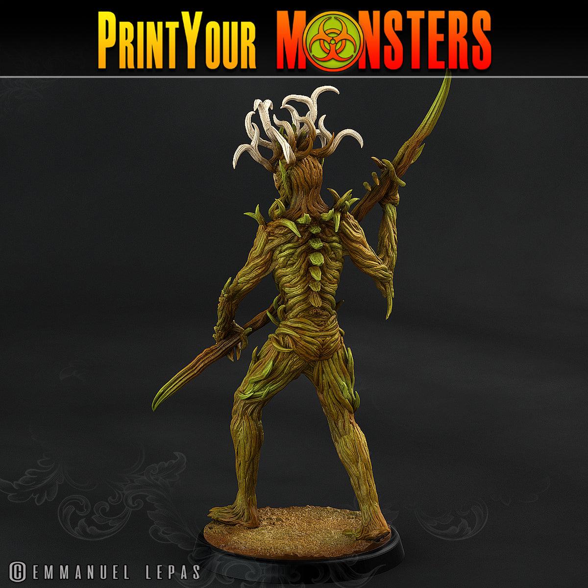 3D Printed Print Your Monsters Dark Tree Men The Shadowcreep Wood Set 28mm - 32mm D&D Wargaming - 3D Printing Boss 