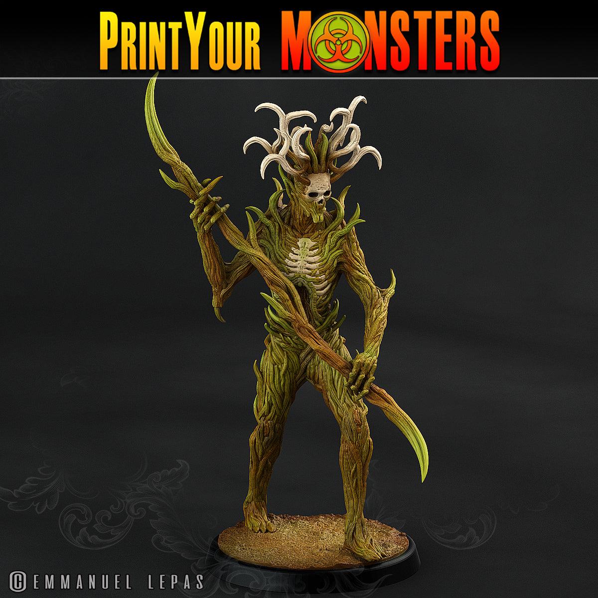 3D Printed Print Your Monsters Dark Tree Men The Shadowcreep Wood Set 28mm - 32mm D&D Wargaming - 3D Printing Boss 