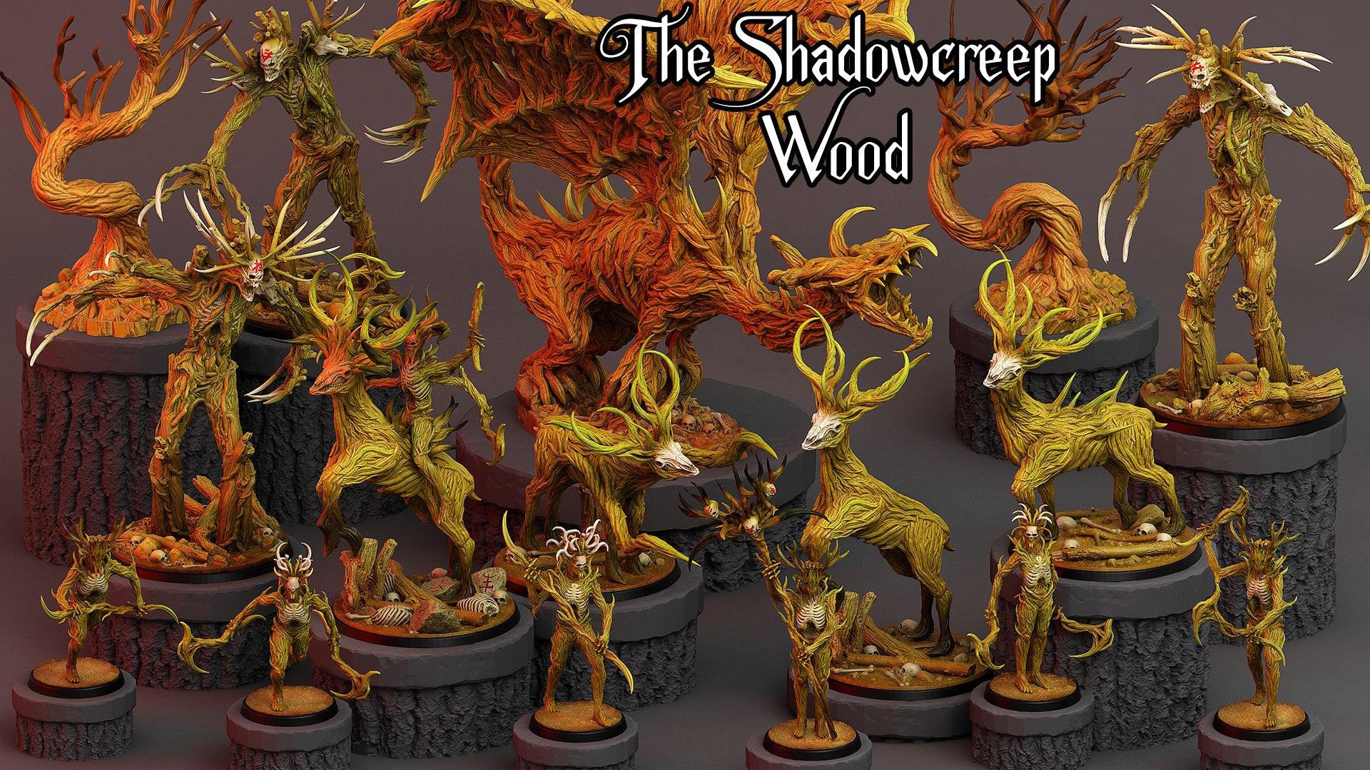 3D Printed Print Your Monsters Dark Tree Men The Shadowcreep Wood Set 28mm - 32mm D&D Wargaming - 3D Printing Boss 