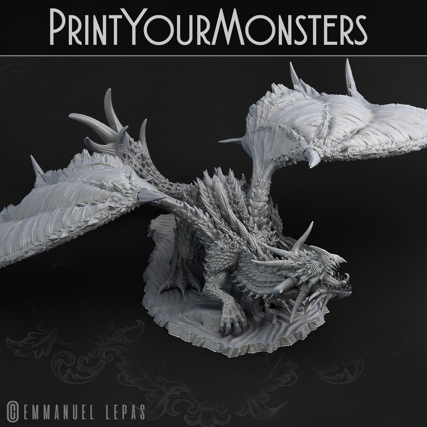 3D Printed Print Your Monsters Desert Dragon Desert Orcs Set 28mm - 32mm D&D Wargaming - 3D Printing Boss 