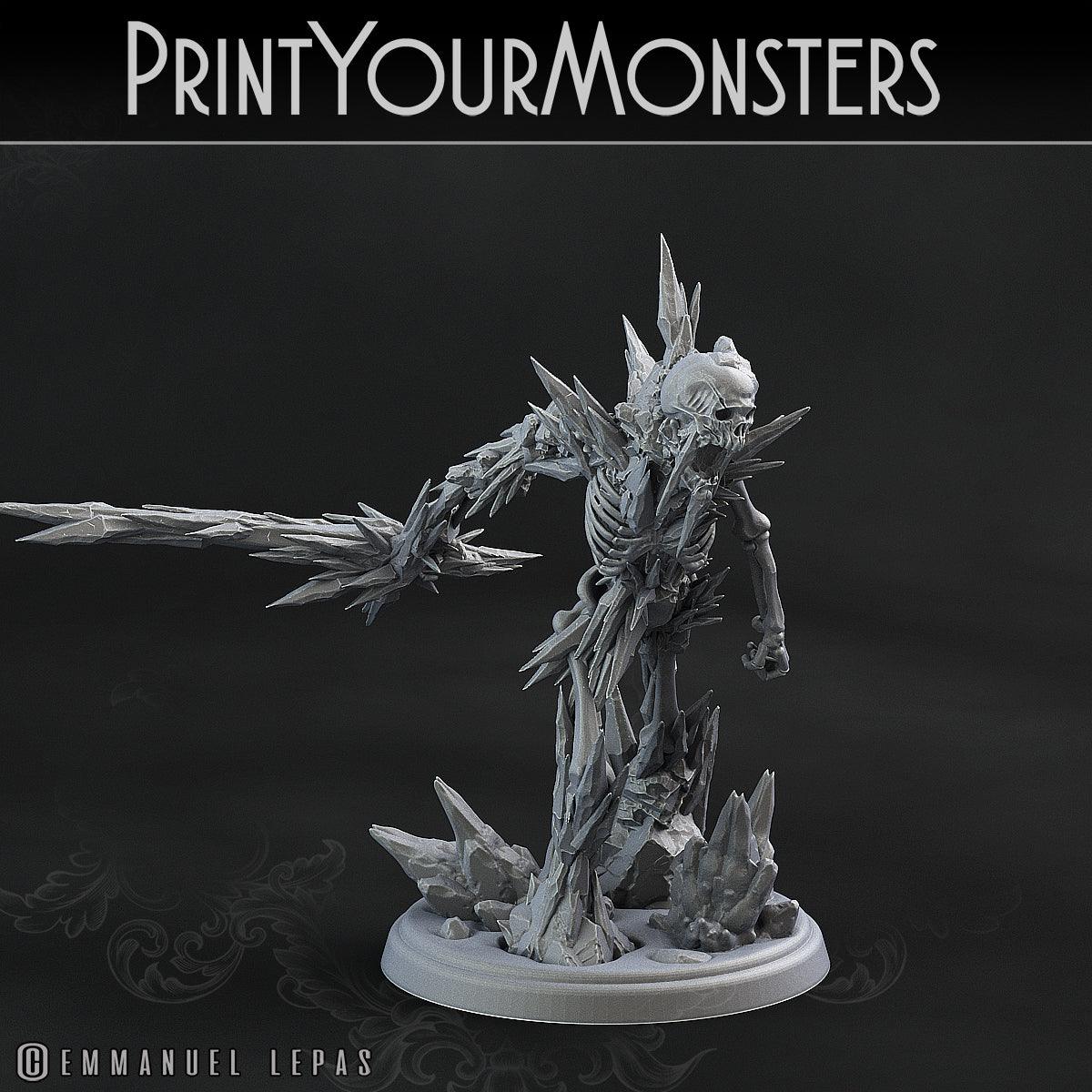 3D Printed Print Your Monsters Frozen Skeletons The Wrath of Gloomrime Monsters Part I Set 28mm - 32mm D&D Wargaming - 3D Printing Boss 