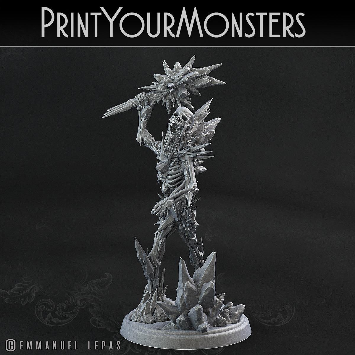 3D Printed Print Your Monsters Frozen Skeletons The Wrath of Gloomrime Monsters Part I Set 28mm - 32mm D&D Wargaming - 3D Printing Boss 
