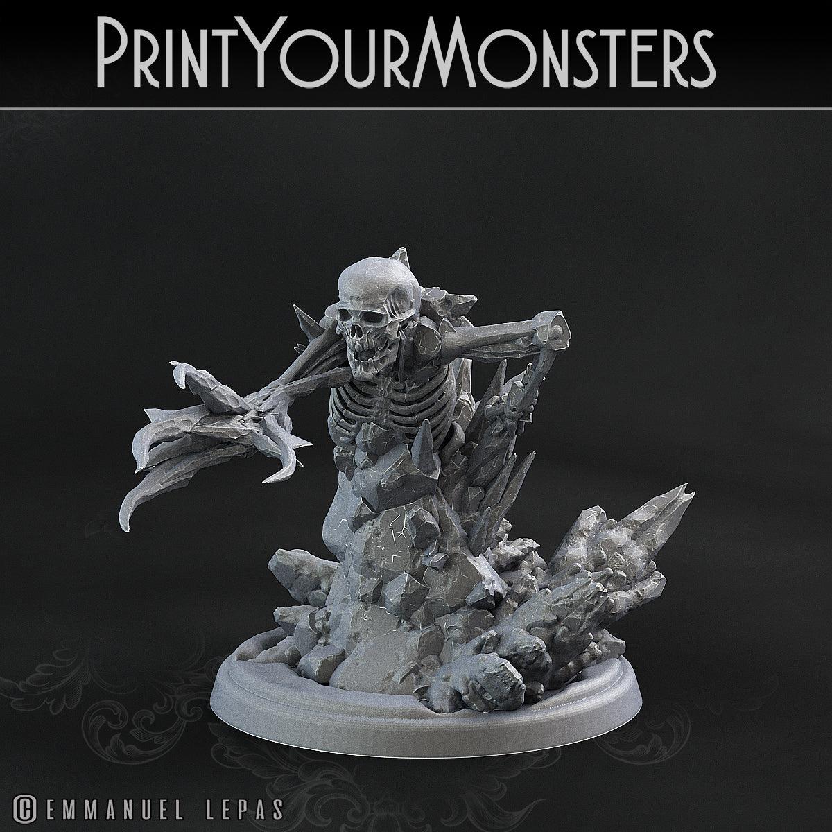 3D Printed Print Your Monsters Frozen Skeletons The Wrath of Gloomrime Monsters Part I Set 28mm - 32mm D&D Wargaming - 3D Printing Boss 