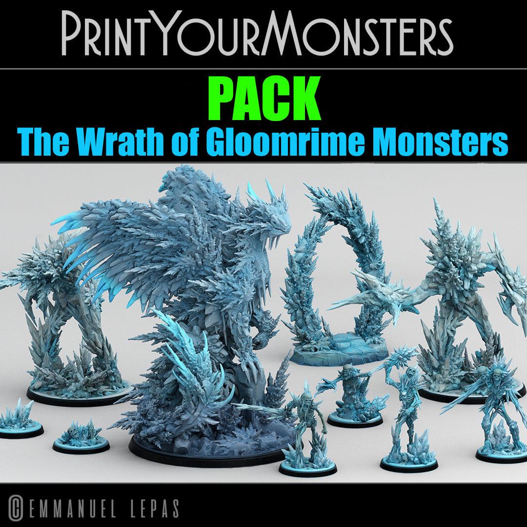 3D Printed Print Your Monsters Frozen Skeletons The Wrath of Gloomrime Monsters Part I Set 28mm - 32mm D&D Wargaming - 3D Printing Boss 