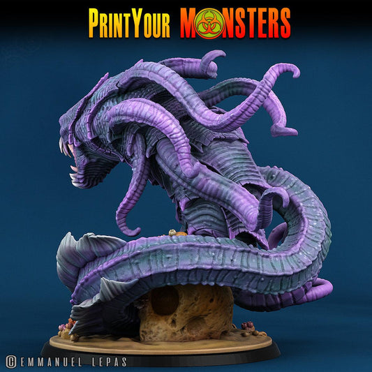 3D Printed Print Your Monsters Giant Searaleth The Searakin Domination Set 28mm - 32mm D&D Wargaming - 3D Printing Boss 