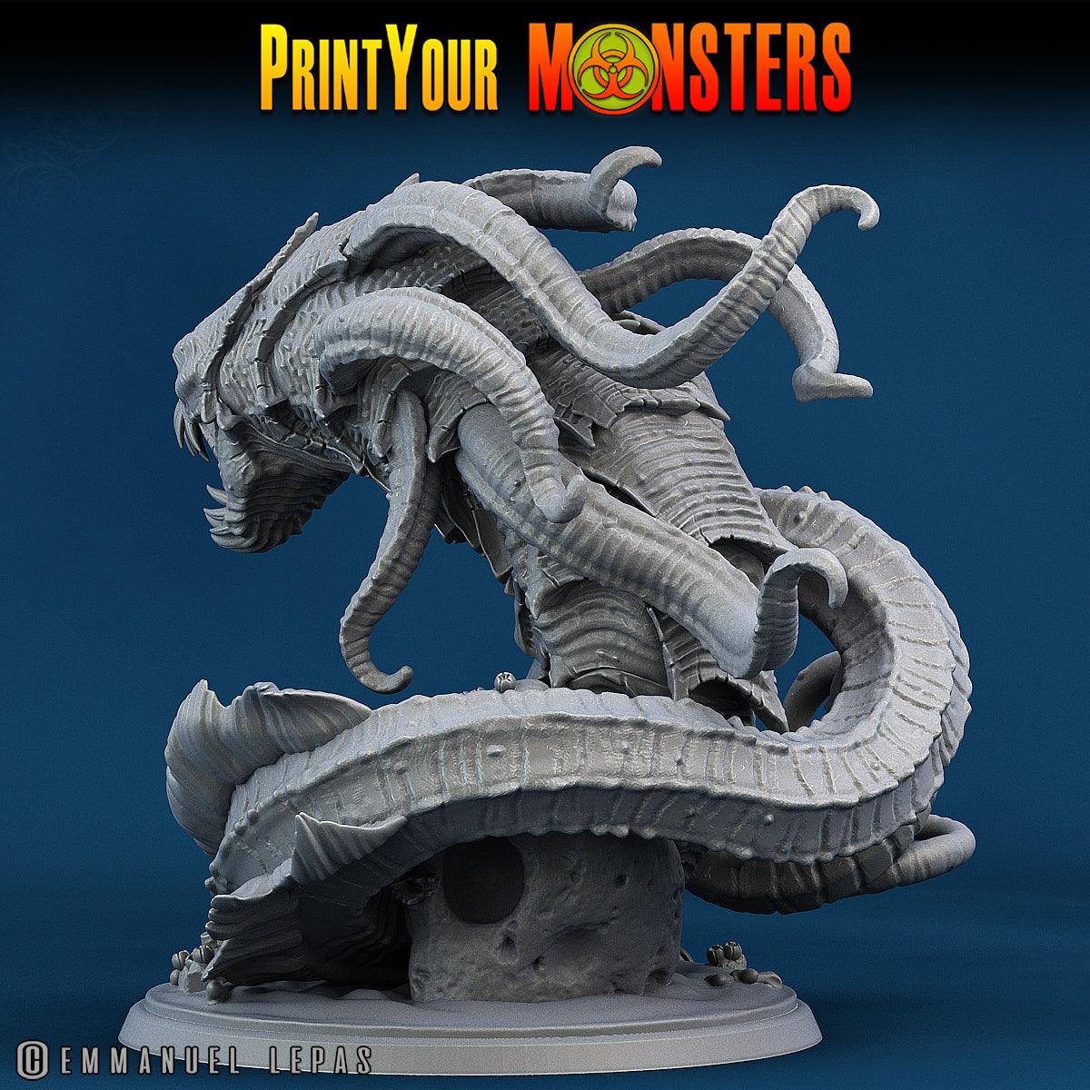 3D Printed Print Your Monsters Giant Searaleth The Searakin Domination Set 28mm - 32mm D&D Wargaming - 3D Printing Boss 