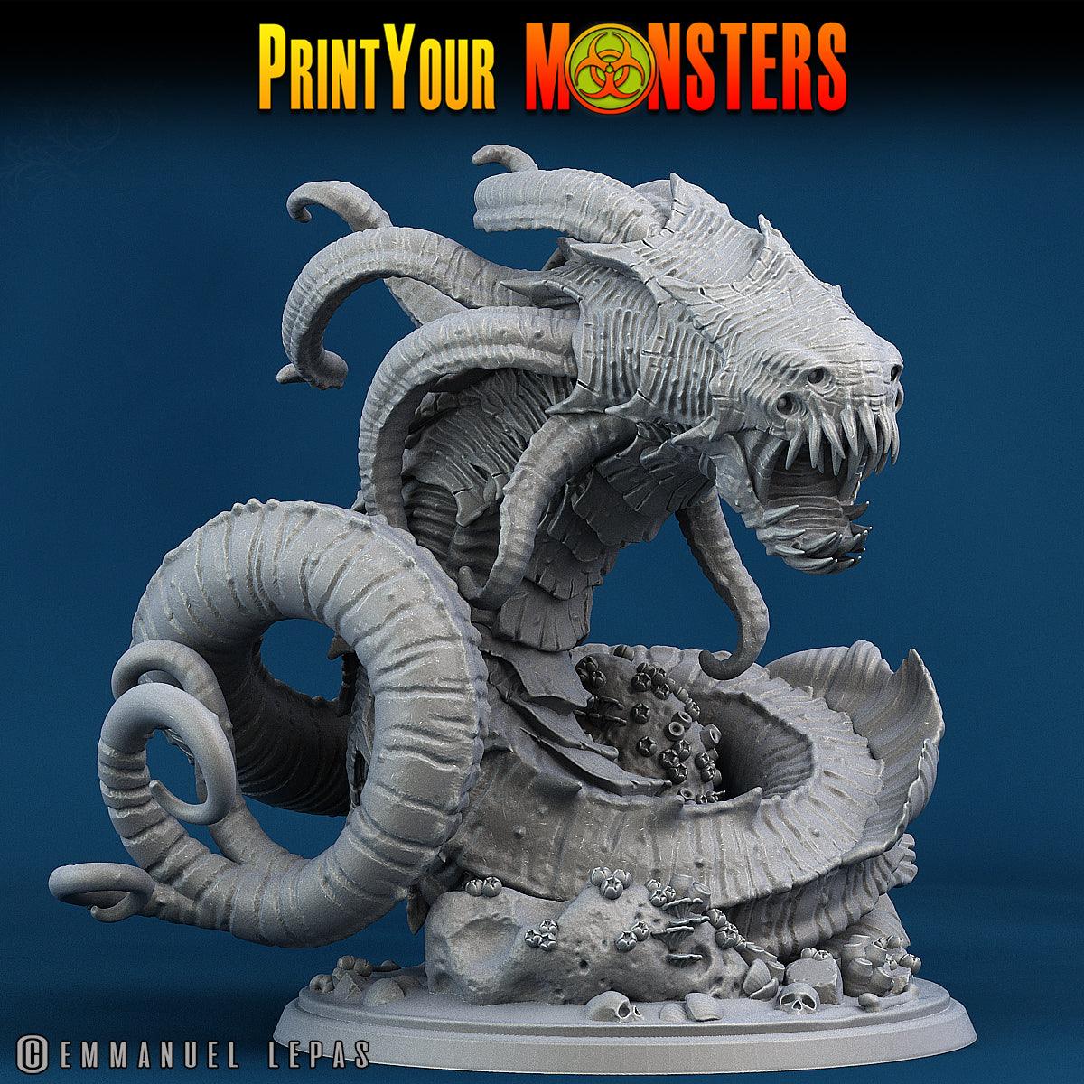 3D Printed Print Your Monsters Giant Searaleth The Searakin Domination Set 28mm - 32mm D&D Wargaming - 3D Printing Boss 