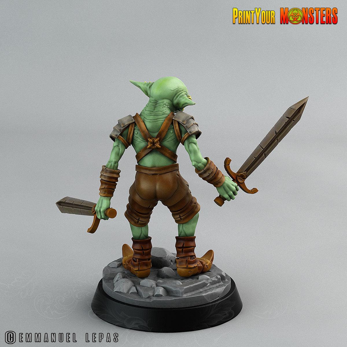 3D Printed Print Your Monsters Goblins Depths Of Choas Confronting The Abyss 28mm - 32mm D&D Wargaming - 3D Printing Boss 