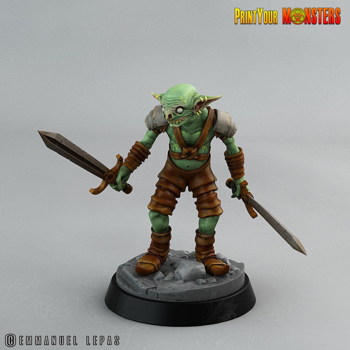 3D Printed Print Your Monsters Goblins Depths Of Choas Confronting The Abyss 28mm - 32mm D&D Wargaming - 3D Printing Boss 