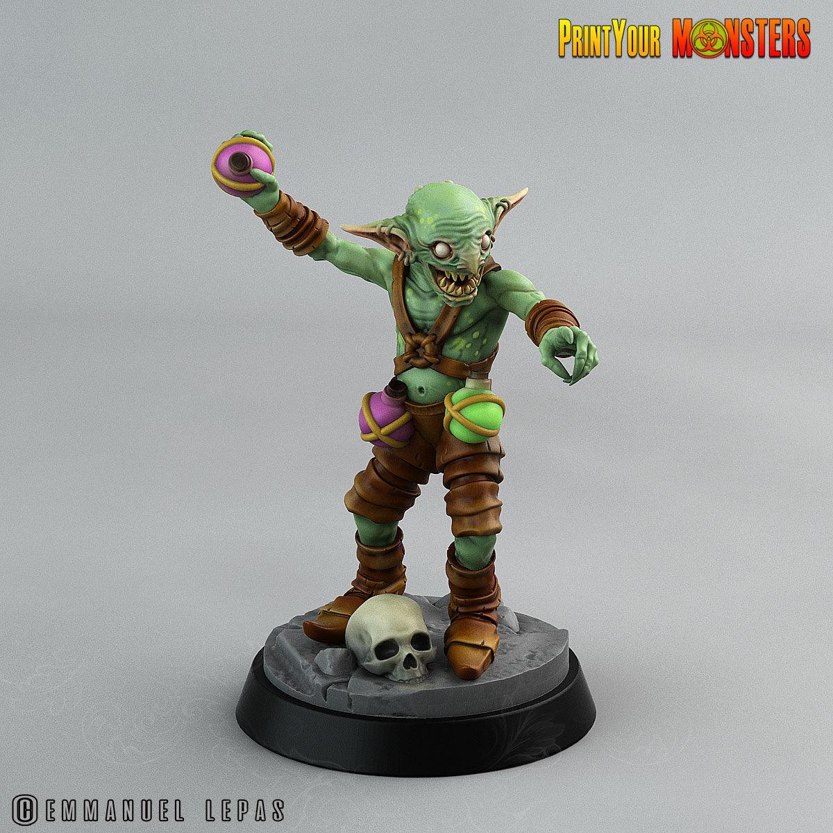 3D Printed Print Your Monsters Goblins Depths Of Choas Confronting The Abyss 28mm - 32mm D&D Wargaming - 3D Printing Boss 