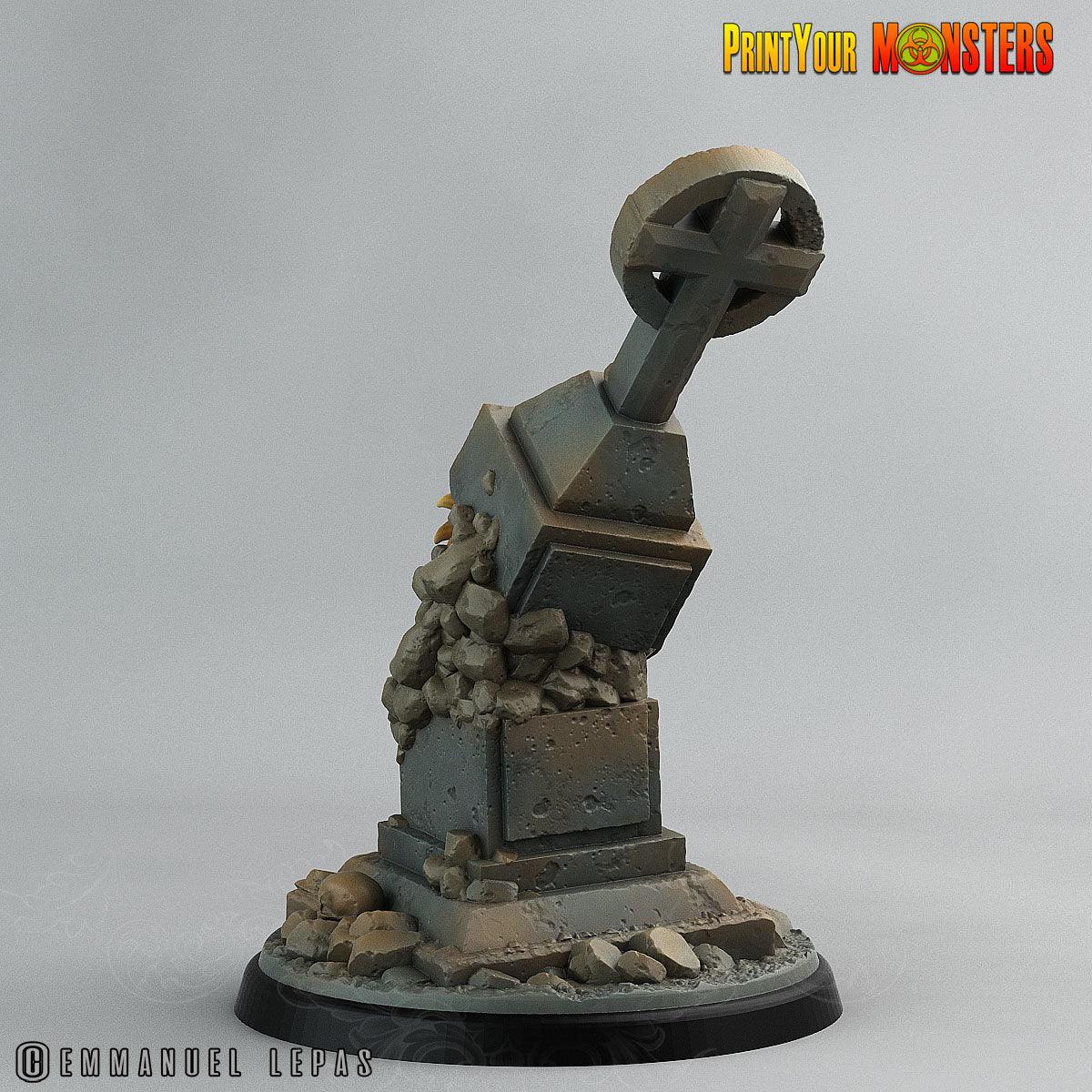 3D Printed Print Your Monsters Graveyard Mimic The Living Graveyard 28mm - 32mm D&D Wargaming - 3D Printing Boss 