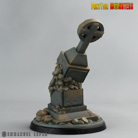 3D Printed Print Your Monsters Graveyard Mimic The Living Graveyard 28mm - 32mm D&D Wargaming - 3D Printing Boss 