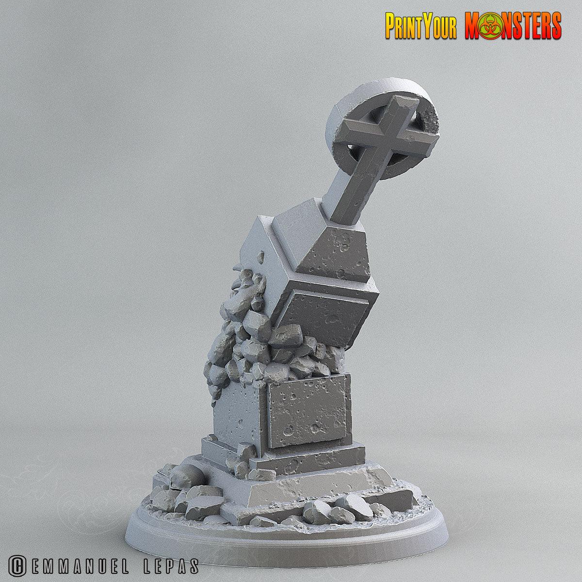 3D Printed Print Your Monsters Graveyard Mimic The Living Graveyard 28mm - 32mm D&D Wargaming - 3D Printing Boss 