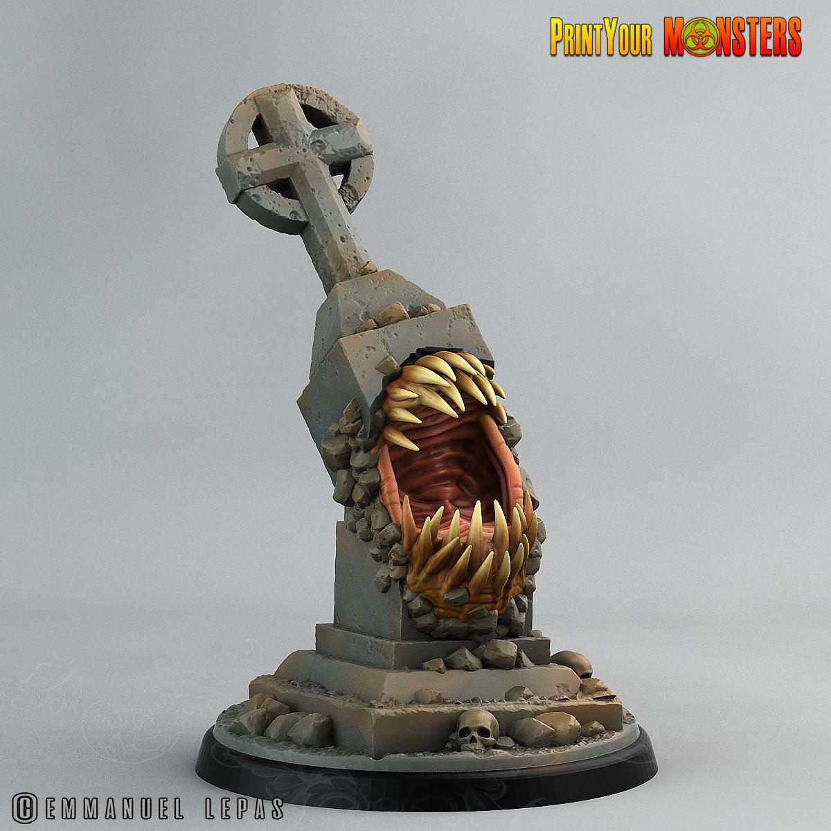 3D Printed Print Your Monsters Graveyard Mimic The Living Graveyard 28mm - 32mm D&D Wargaming - 3D Printing Boss 