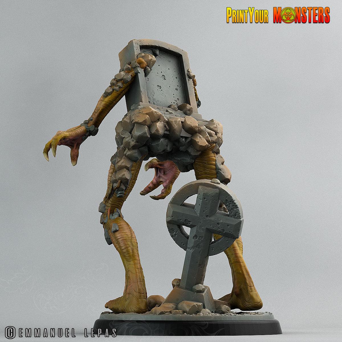 3D Printed Print Your Monsters Graveyard Monsters The Living Graveyard 28mm - 32mm D&D Wargaming - 3D Printing Boss 