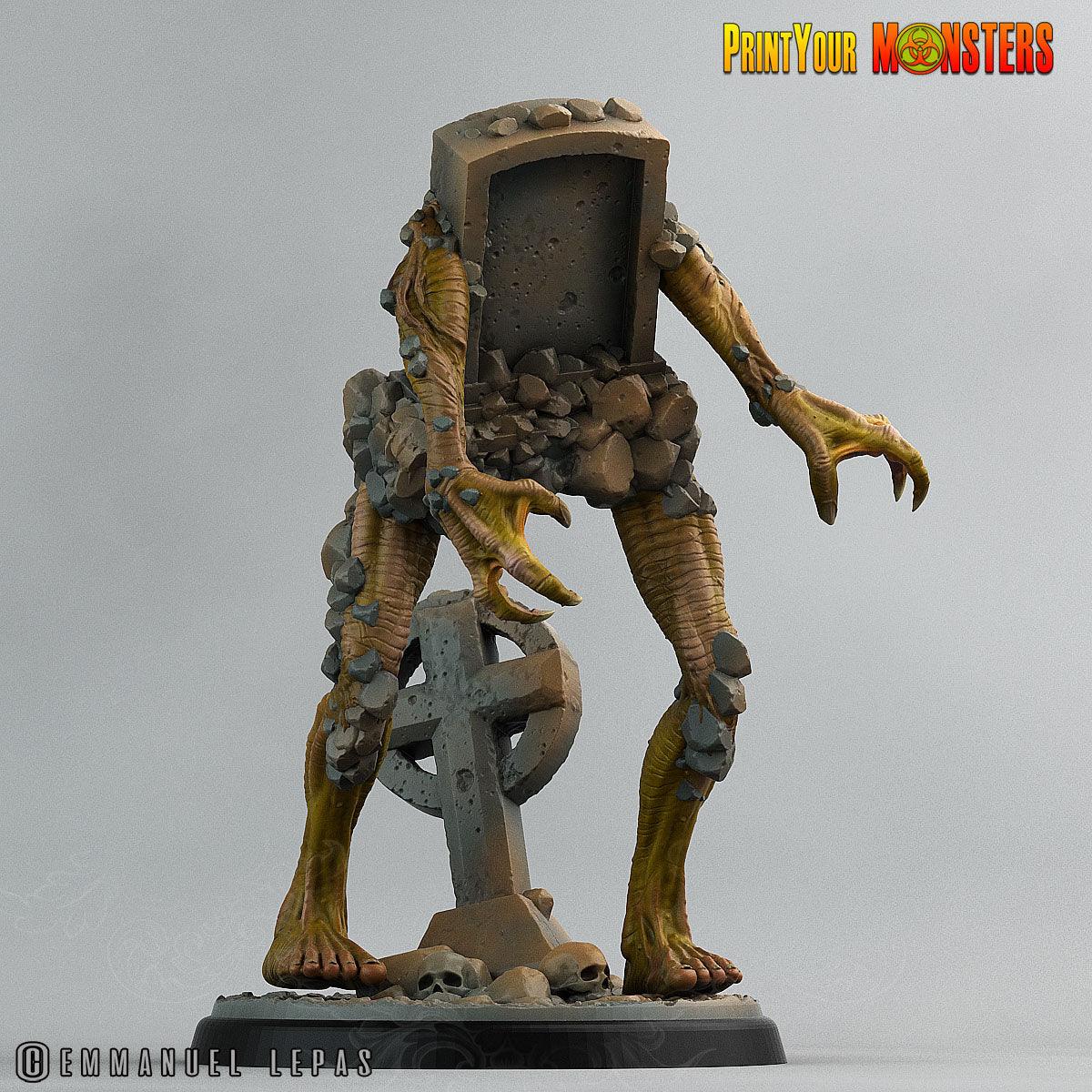 3D Printed Print Your Monsters Graveyard Monsters The Living Graveyard 28mm - 32mm D&D Wargaming - 3D Printing Boss 