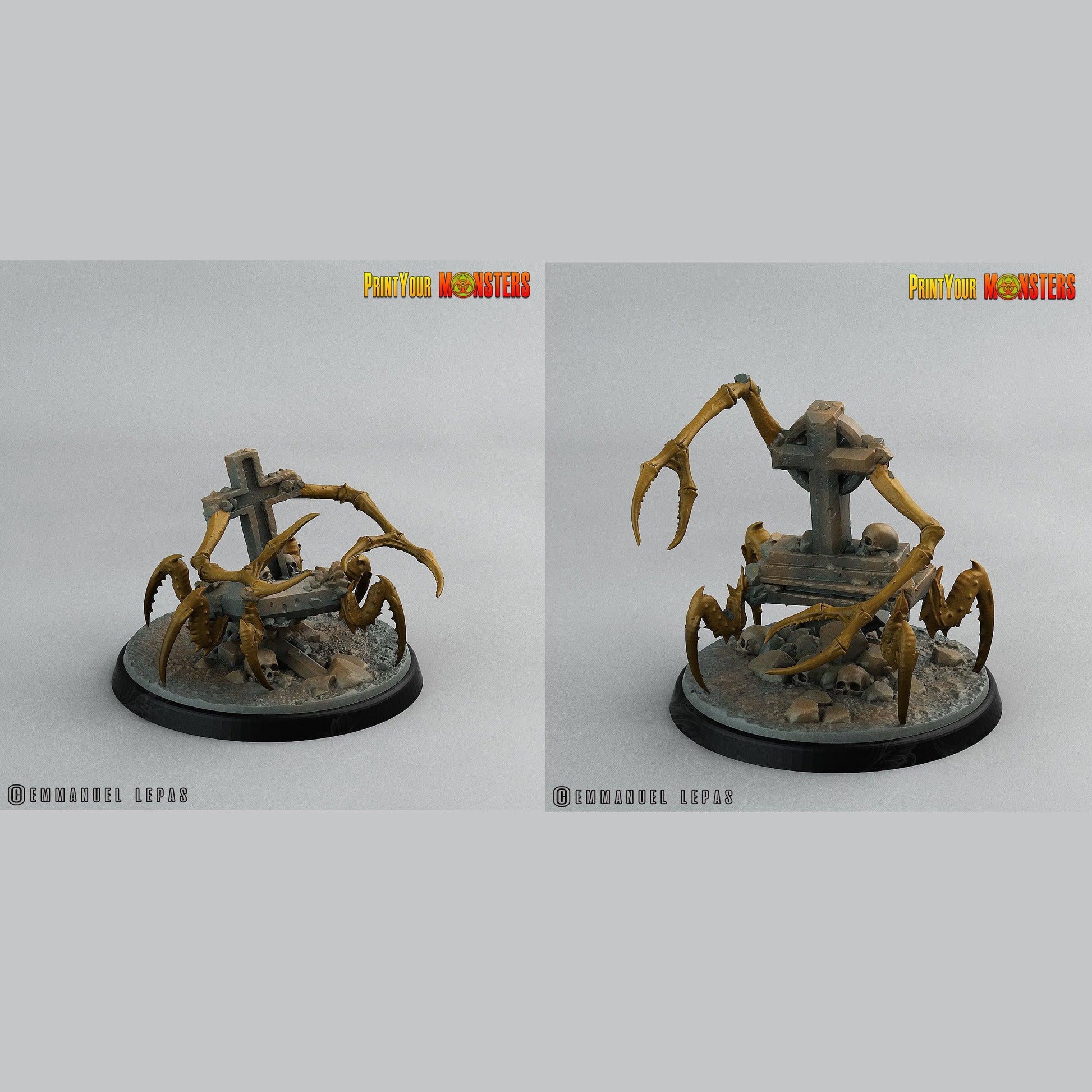 3D Printed Print Your Monsters Graveyard Spiders The Living Graveyard 28mm - 32mm D&D Wargaming - 3D Printing Boss 