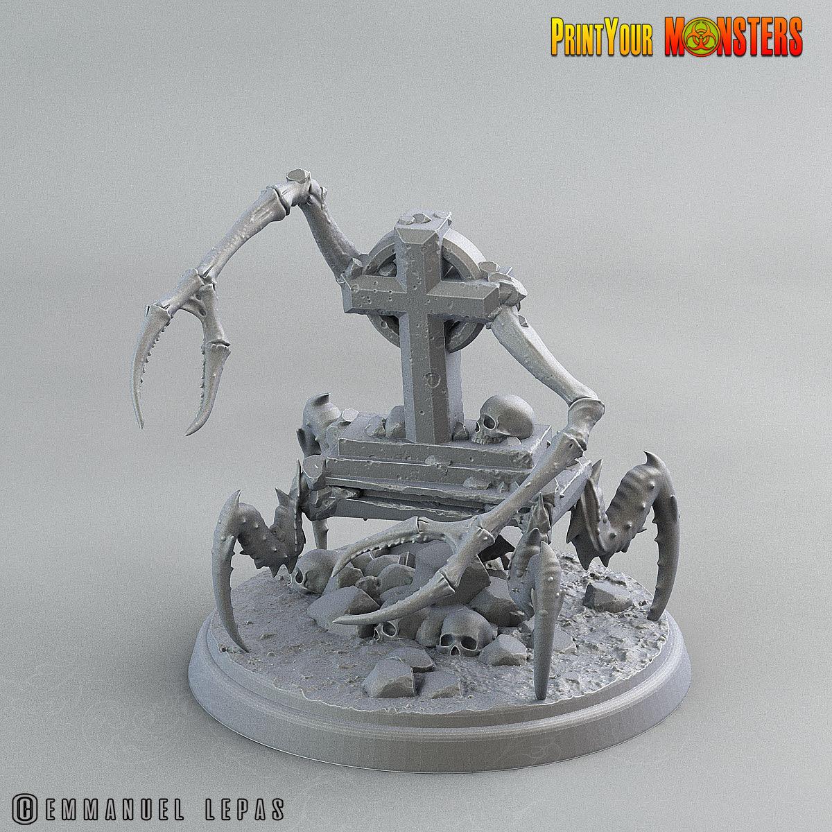 3D Printed Print Your Monsters Graveyard Spiders The Living Graveyard 28mm - 32mm D&D Wargaming - 3D Printing Boss 