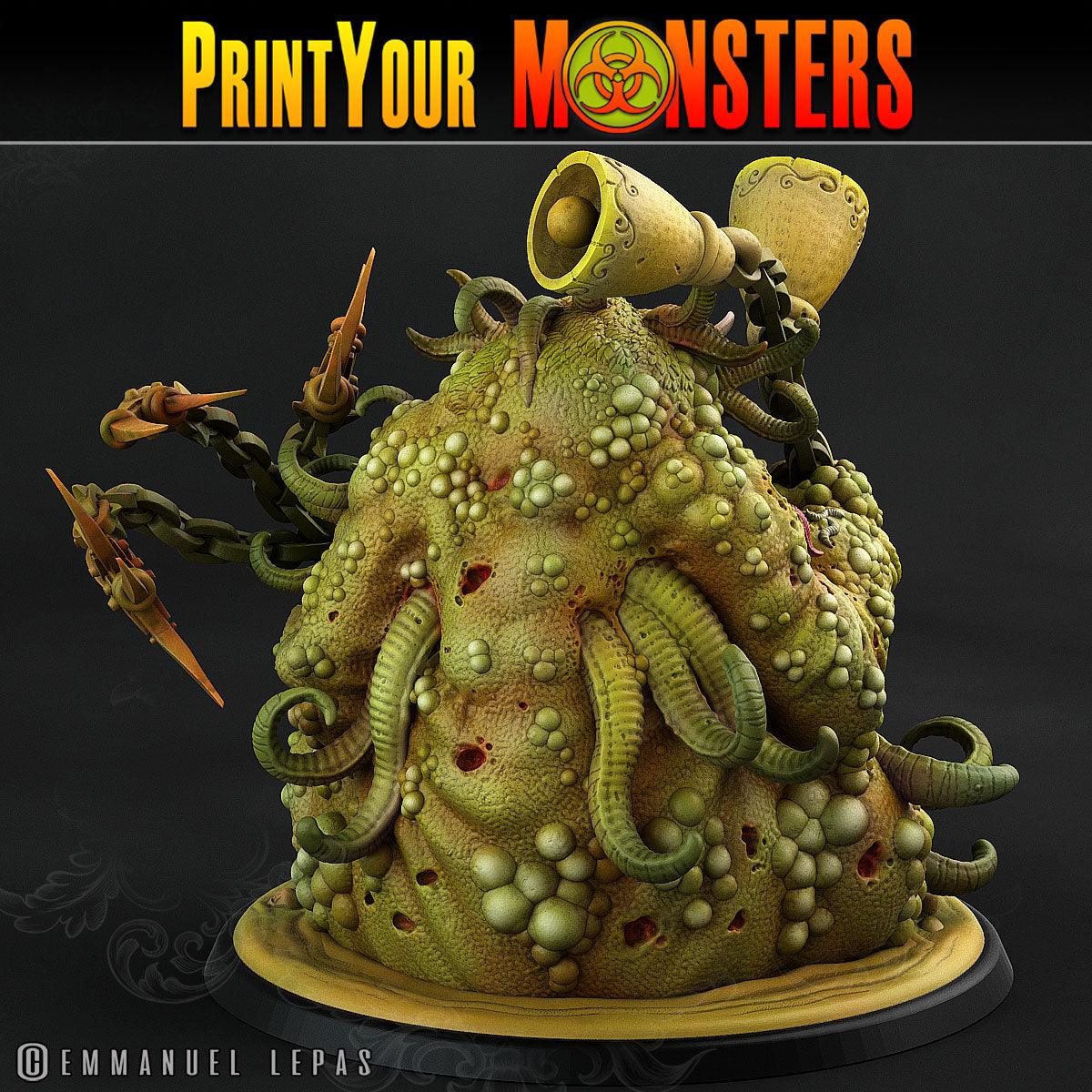 3D Printed Print Your Monsters Great Plague Bringer Giant Plague Demon Plague Army Of Spooky Swamp Set 28mm - 32mm D&D Wargaming - 3D Printing Boss 