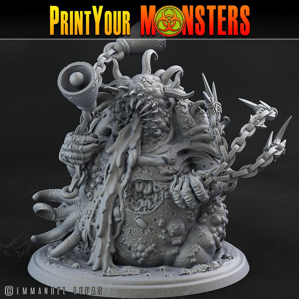 3D Printed Print Your Monsters Great Plague Bringer Giant Plague Demon Plague Army Of Spooky Swamp Set 28mm - 32mm D&D Wargaming - 3D Printing Boss 