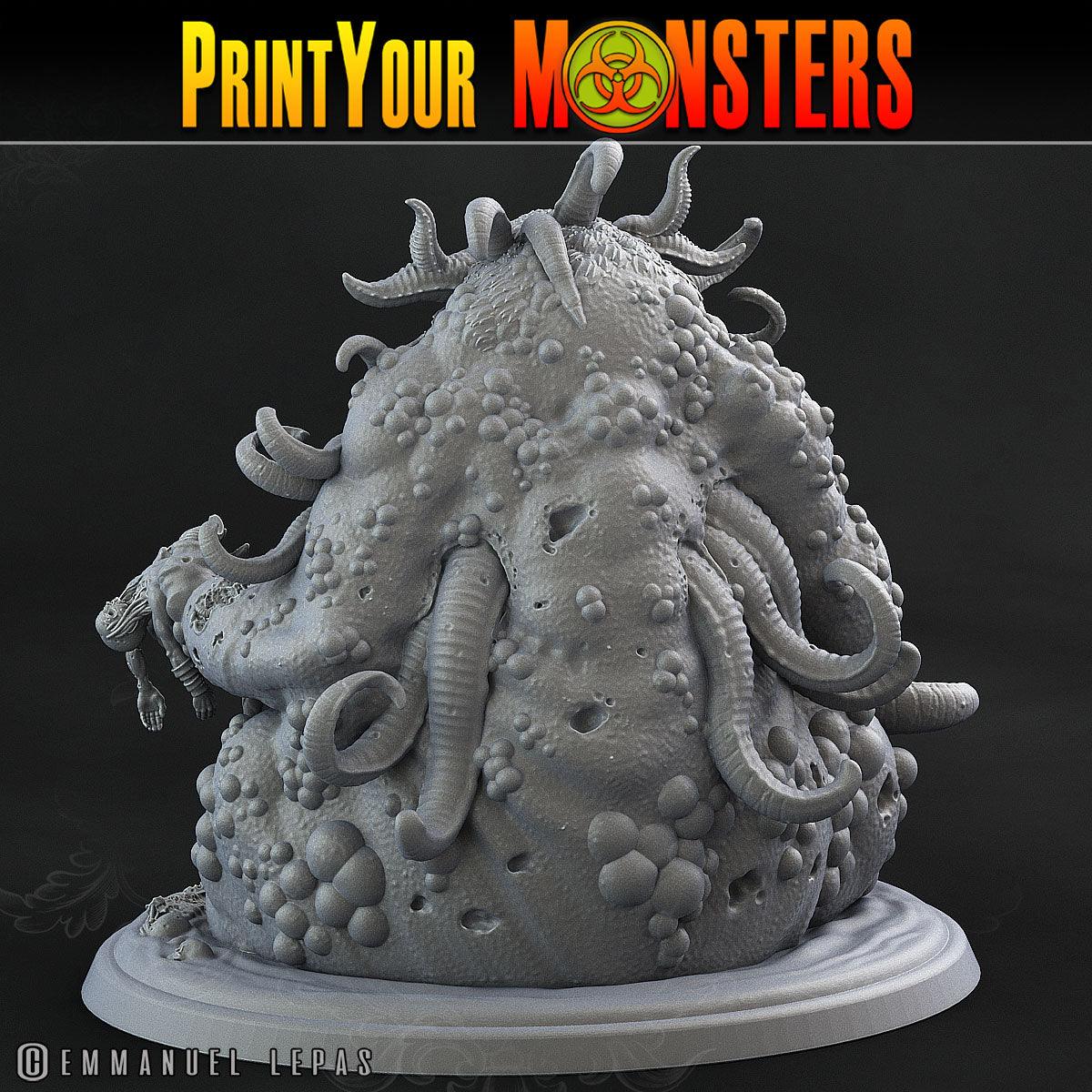 3D Printed Print Your Monsters Greater Pestilent Demon Giant Plague Demon Plague Army Of Spooky Swamp Set 28mm - 32mm D&D Wargaming - 3D Printing Boss 