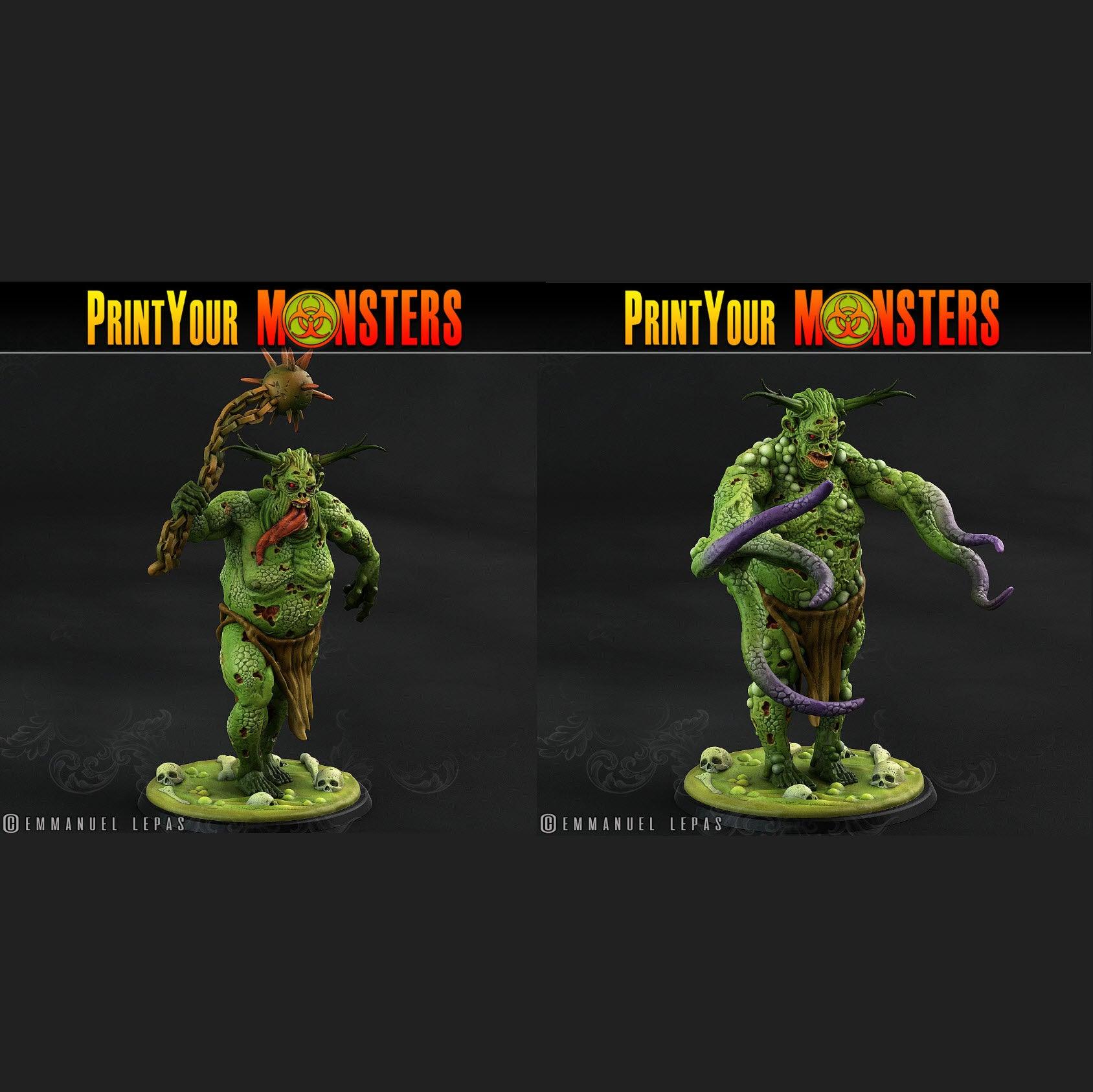 3D Printed Print Your Monsters Guardian Plague Army Of Spooky Swamp Set 28mm - 32mm D&D Wargaming - 3D Printing Boss 