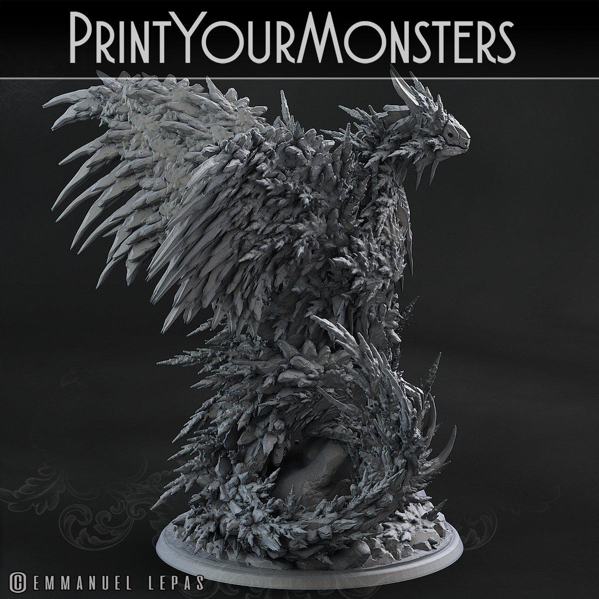 3D Printed Print Your Monsters Hoarfrost Dragon The Wrath of Gloomrime Monsters Part I Set 28mm - 32mm D&D Wargaming - 3D Printing Boss 
