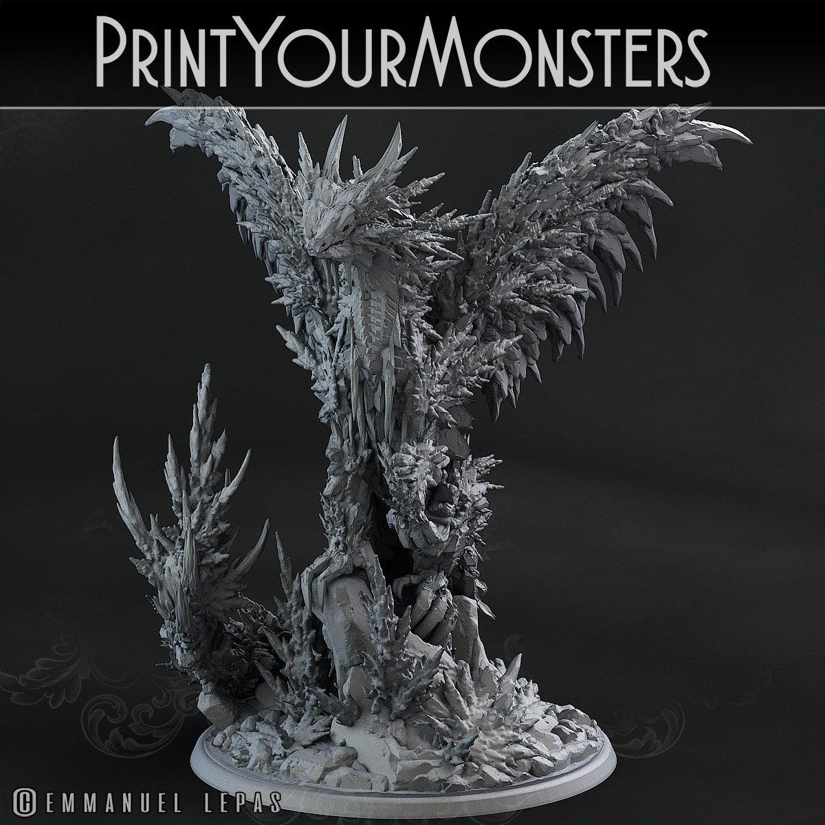 3D Printed Print Your Monsters Hoarfrost Dragon The Wrath of Gloomrime Monsters Part I Set 28mm - 32mm D&D Wargaming - 3D Printing Boss 