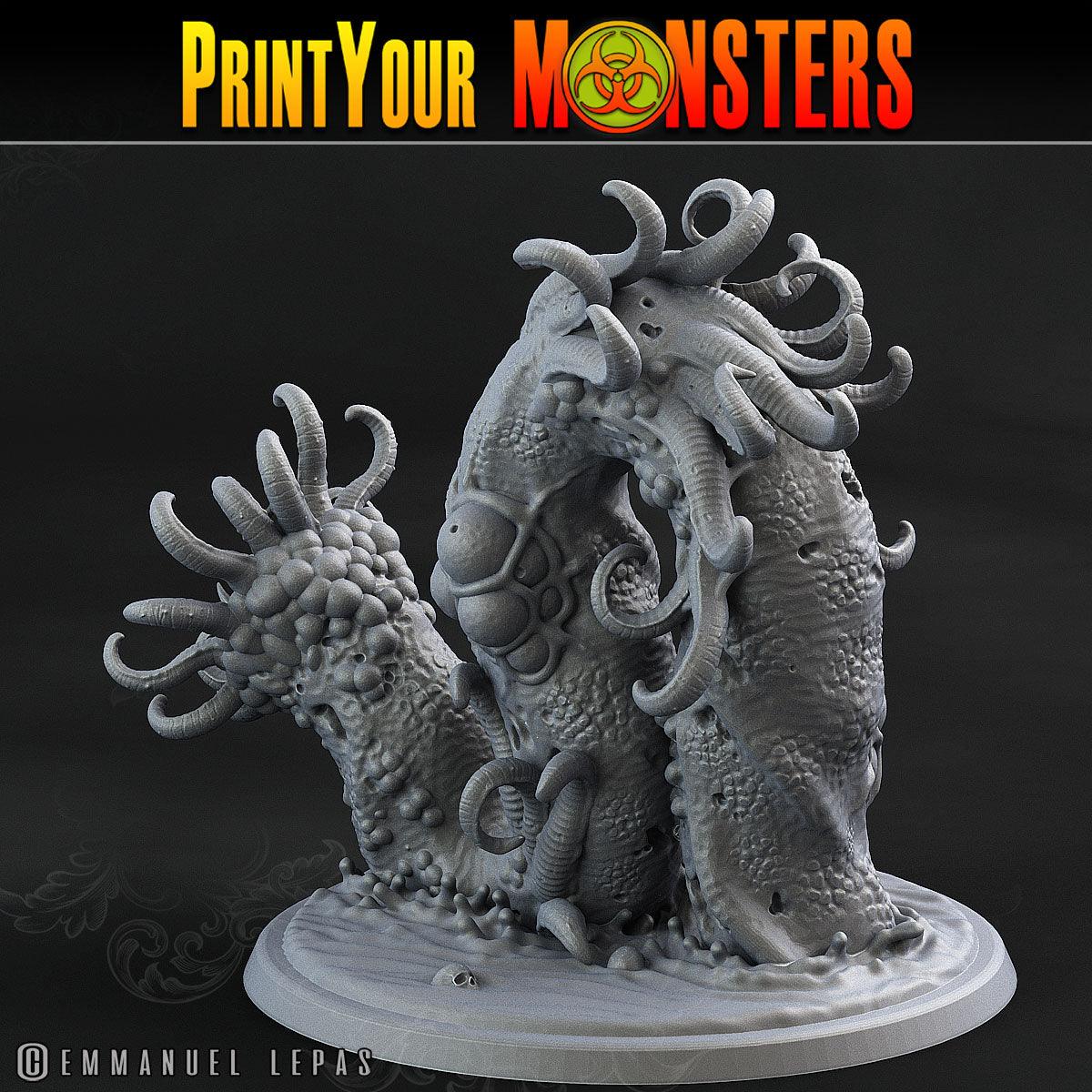 3D Printed Print Your Monsters Horrific Plague Worm Plague Army Of Spooky Swamp Set 28mm - 32mm D&D Wargaming - 3D Printing Boss 