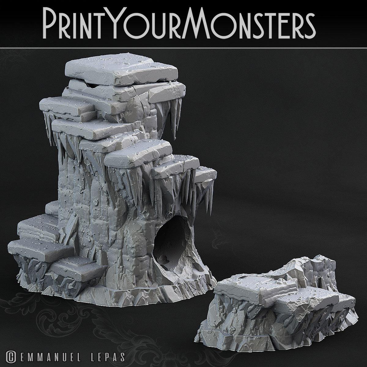 3D Printed Print Your Monsters Ice Dice Tower The Wrath of Gloomrime Monsters Part II Set 28mm - 32mm D&D Wargaming - 3D Printing Boss 