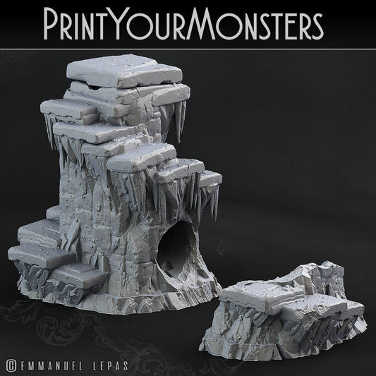 3D Printed Print Your Monsters Ice Dice Tower The Wrath of Gloomrime Monsters Part II Set 28mm - 32mm D&D Wargaming - 3D Printing Boss 